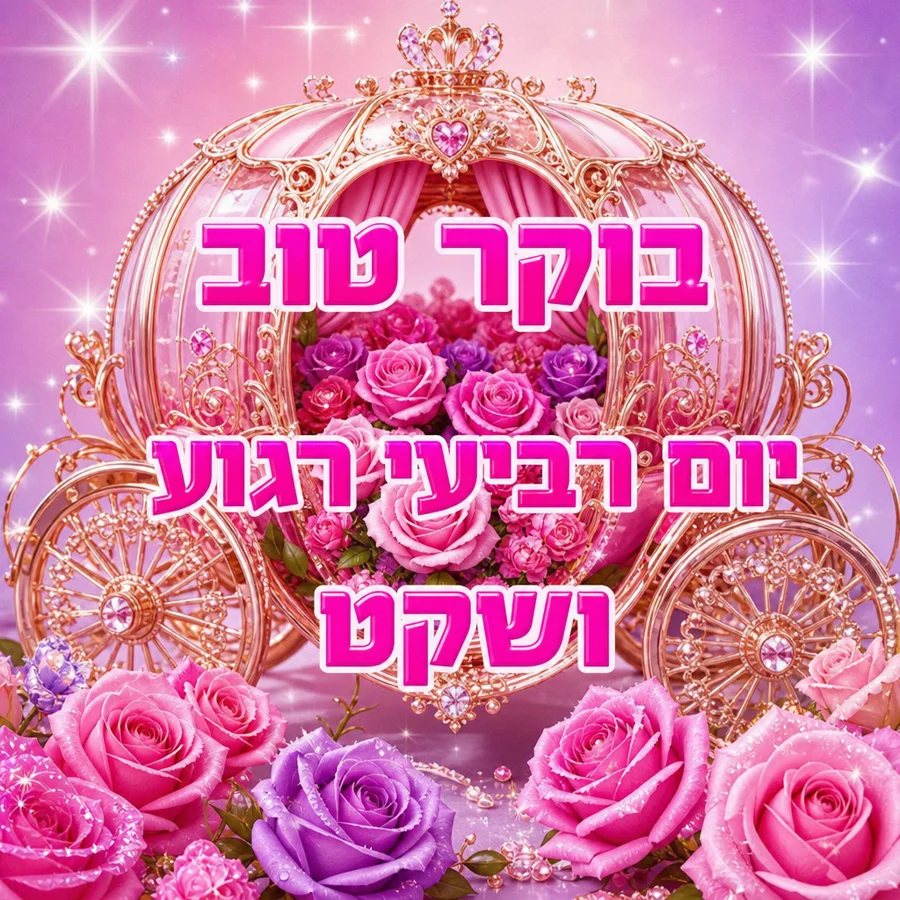 בוקר טוב יום רביעי רגוע ושקט