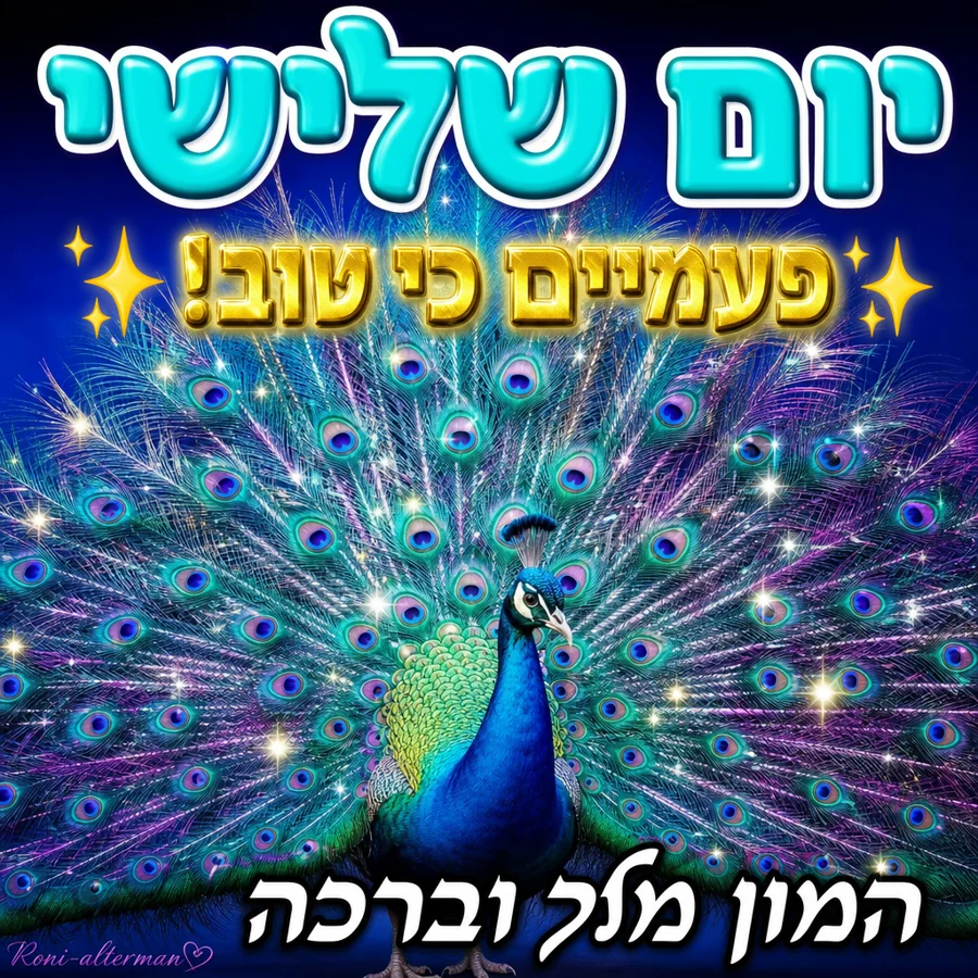 יום שלישי פעמיים כי טוב