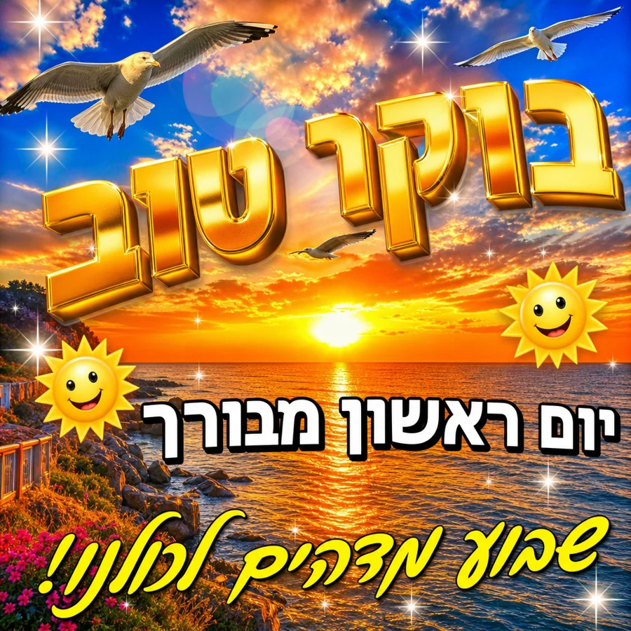 בוקר טוב יום ראשון מבורך